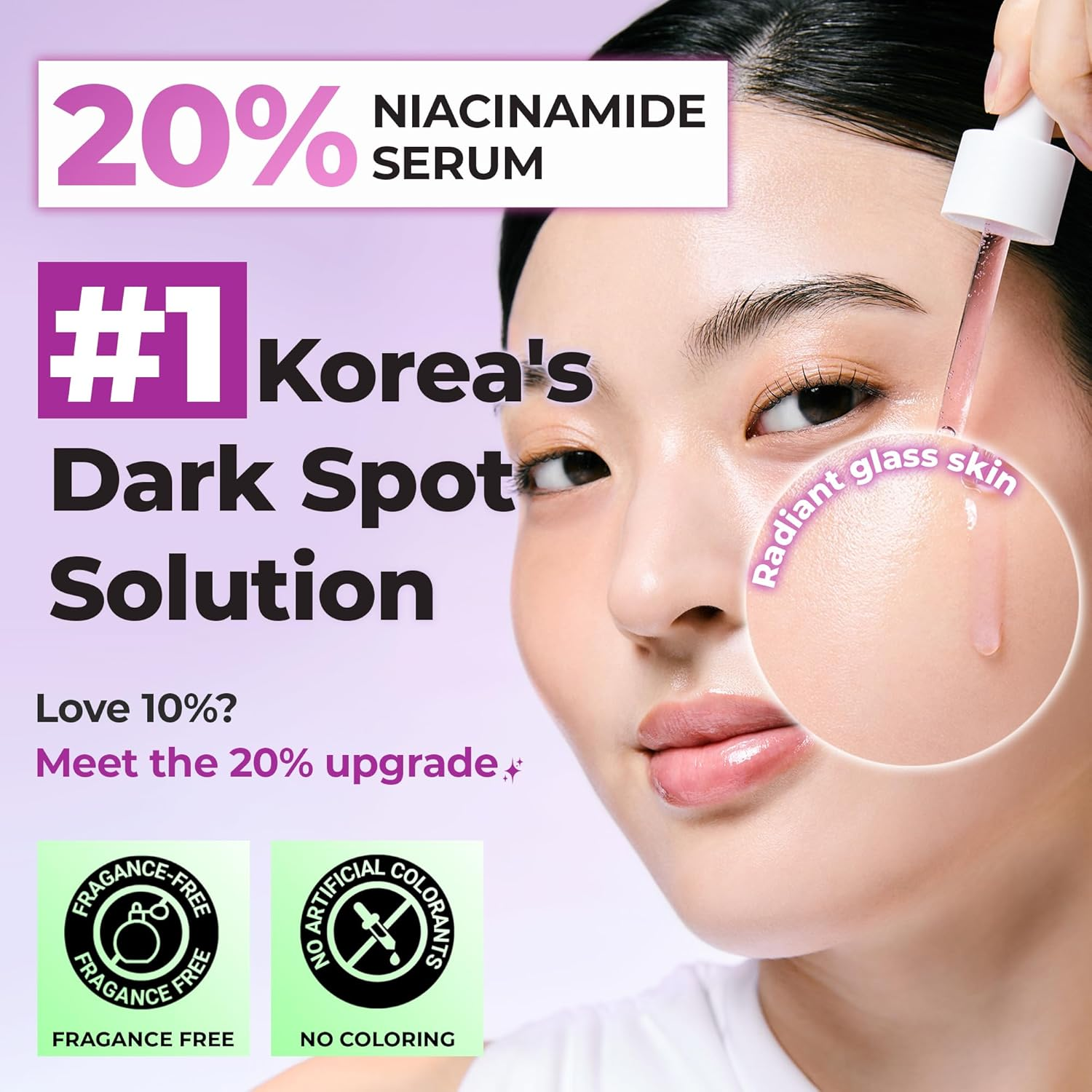 JUMISO Niacinamide 20 Serum - Korean Face Serum with Glutathione, TXA Tranexamic Acid and Centella Complex - Reduces Pigmentation, Uneven Skin Tone, Pore Care for Sensitive Skin, 1.35 Fl.Oz. image number 3