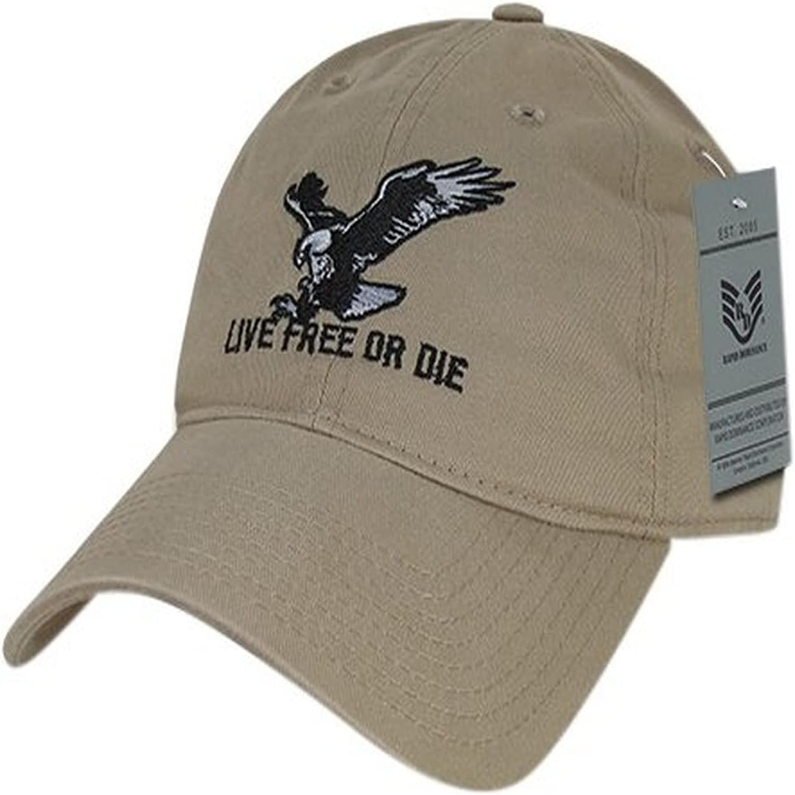 Rapiddominance Relaxed Graphic Cap with Live Free or Die