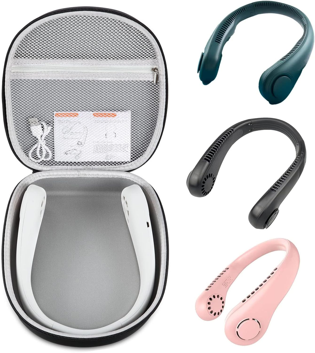 Case Compatible with Jisulife/For Frsara/For Civpower/For Asnug/For Sweetfull/For DGLK Portable Neck Fan .Portable Fan Case.Usb Rechargeable Personal Fan Storage Box（Box Only）