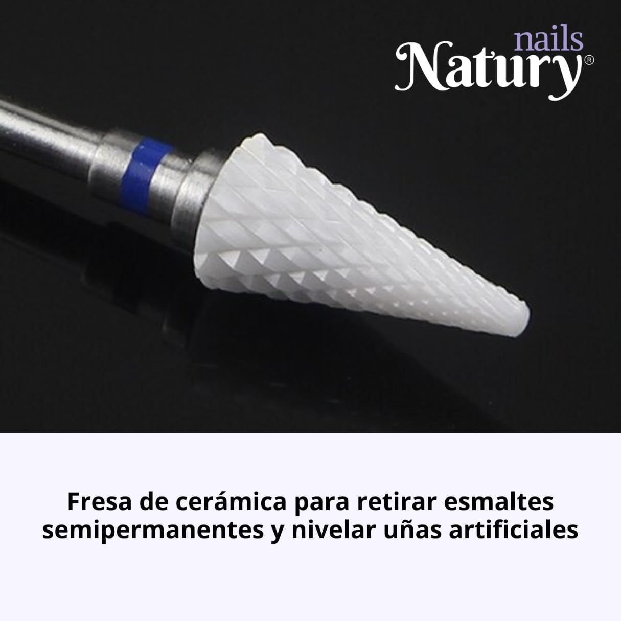 Natury Nails Ceramic Nail Cutter Bits Manicure Pedicure Nail Polish Acrylic Nails and Gel Nails File for Woodturning Blue Medium Grit image number 3