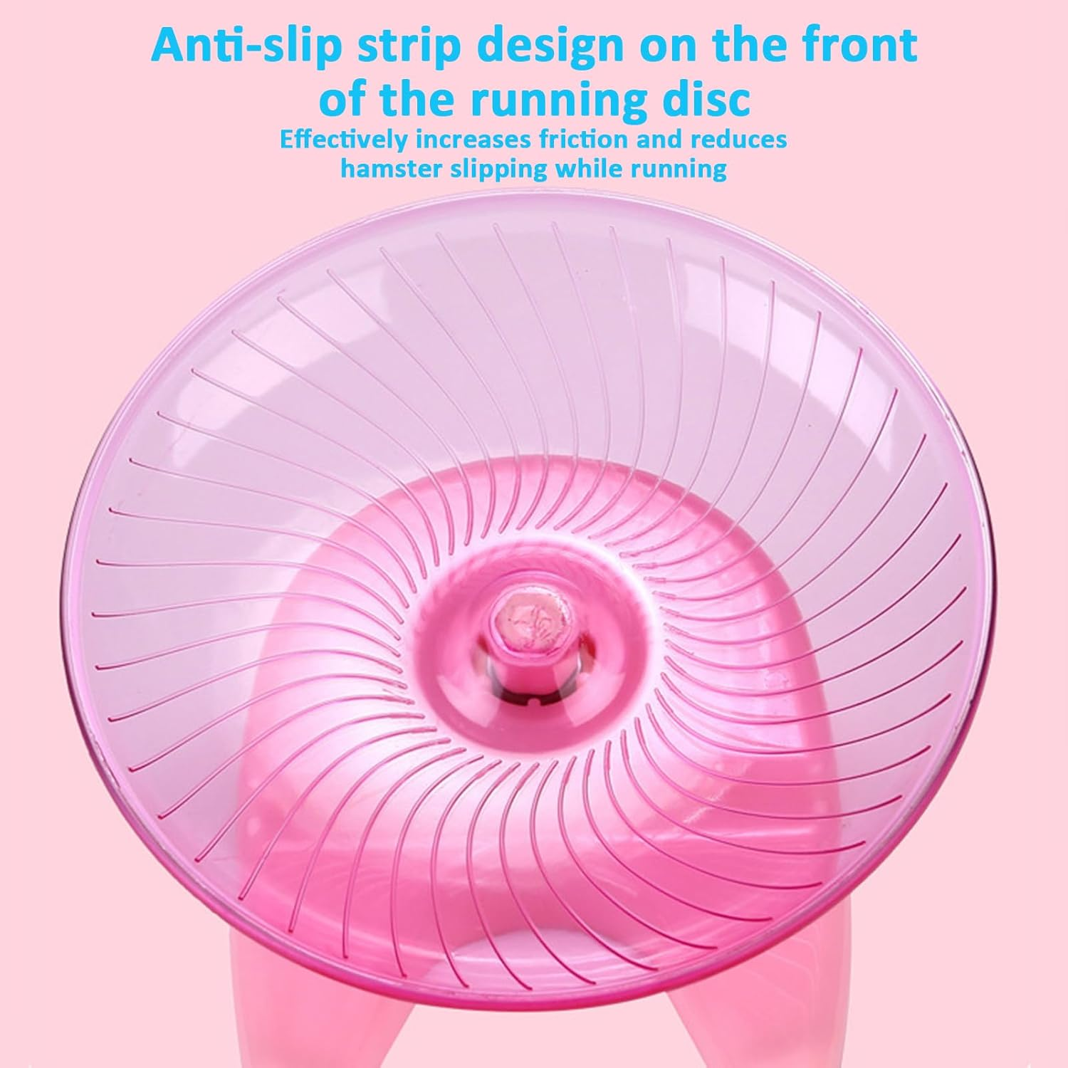 Hamster Flying Saucer - Ultra Quiet Transparent Training Wheel for Hamsters - Indoor Hamster Toy for Hamsters, Gold Bears, Gerbils with Fat Tail, Honey Bunny, Dwarf Hamsters image number 5