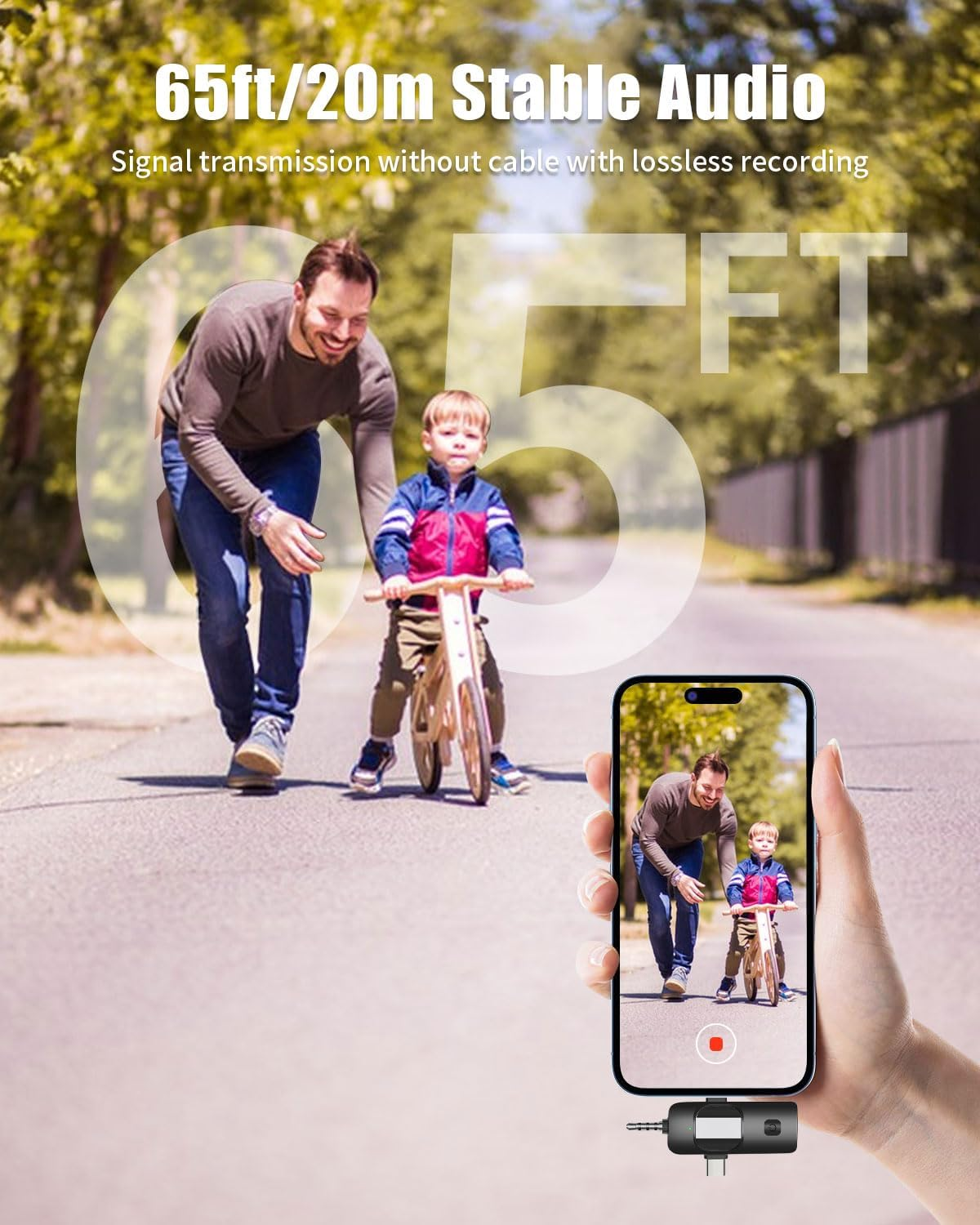 Wireless Lavailer Microphones for Android Iphone Ipad Laptop & Camera, USB-C, Wireless Mini Microphone for Video Recording, Vlog, Youtube, Tiktok image number 4