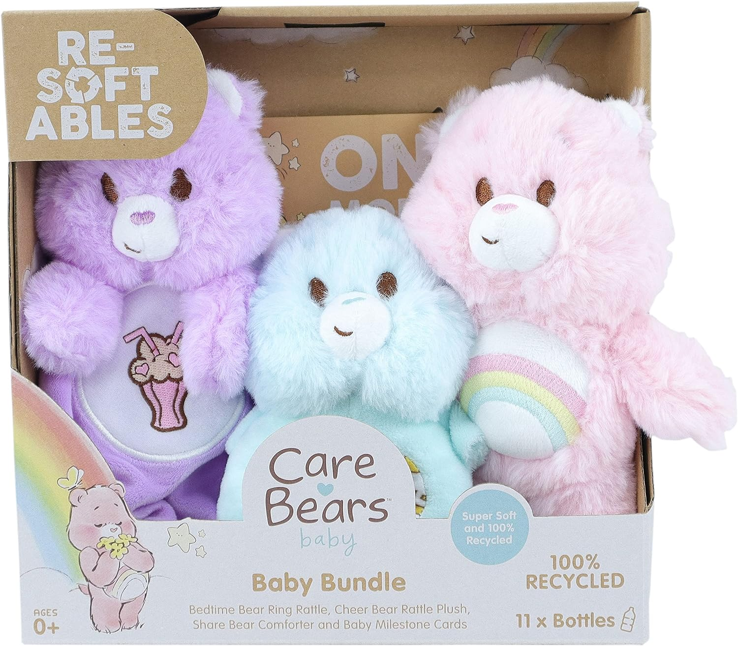 Resoftables Care Bear Baby Bundle (Rattle, Comforter, Plush) image number 5