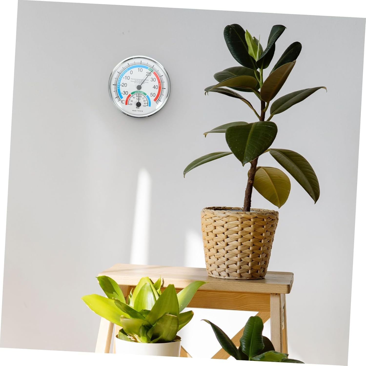 Indoor Outdoor Hygrometer Thermometer with Clear Display Abs Material Compact Design for Patio Garden Home Temperature Humidity Monitoring image number 6