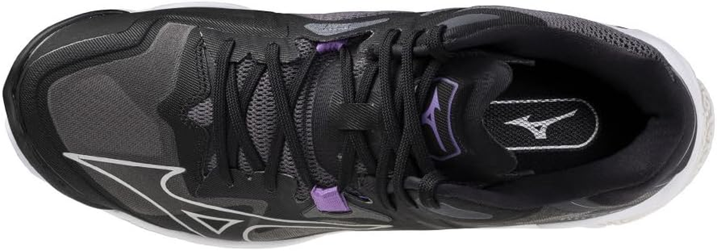 Mizuno Z8 MID Volleyball Shoes, Wave Lightning Indoor, Wide Wide, Lightweight, Indoor, Mid Cut, Multicolor (Black/Silver), 28.5 Cm 2E image number 2
