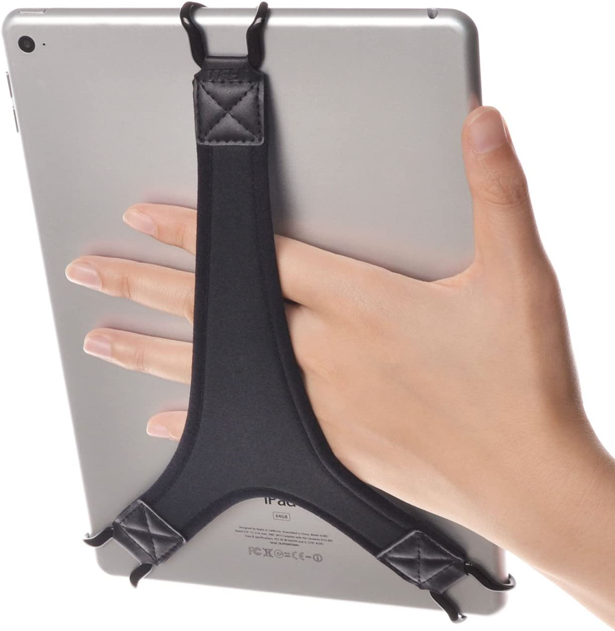 TFY Security Hand Strap Holder Finger Grip for Tablets -Compatible with Ipad Air/Ipad Pro 9.7Inch / Samsung Galaxy Tab 10.1Inch / Tab 4 10.1Inch / Tab Pro 10.1Inch / Tab S 10.5 (Grey)