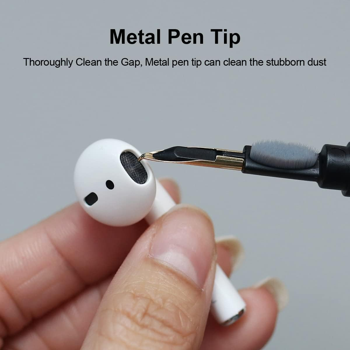 Hagibis Cleaning Pen for Airpods Pro 1 2 Multi-Function Cleaner Kit Soft Brush for Bluetooth Earphones Case Cleaning Tools for  Huawei Samsung MI Earbuds (Black)