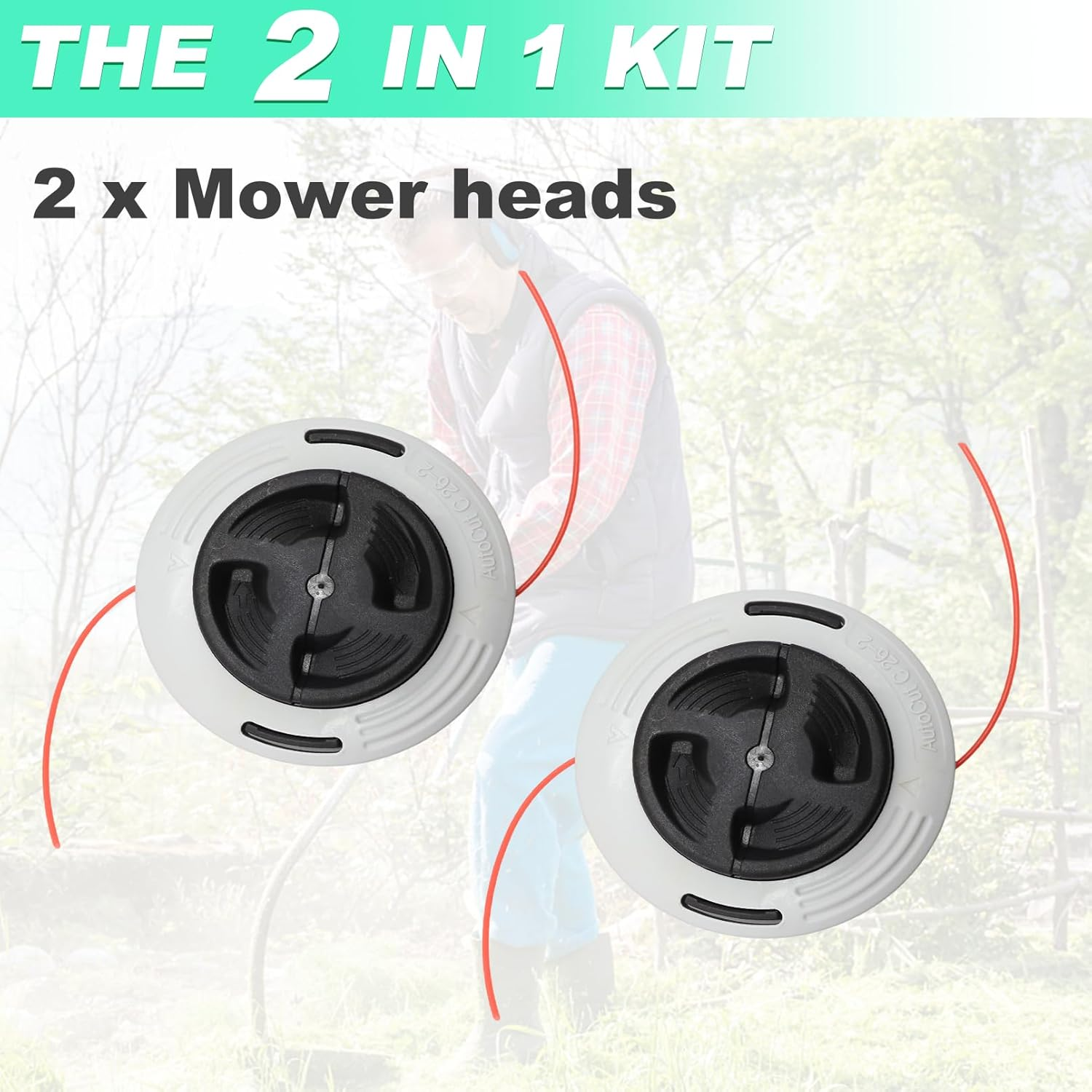 2 Pcs Mower Head Compatible with Stihl C 26-2 Autocut, Adefol Head for Brushcutter for Stihl image number 2