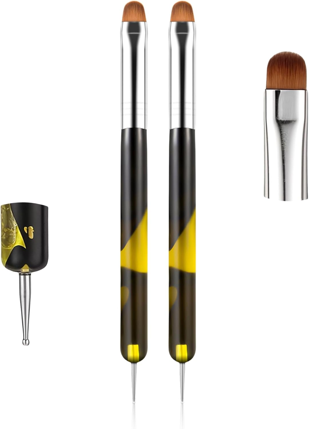 Zvorgath Nail Art Brush - Acrylic Nail Brush, 2-Way French Tip Brush for Professional Manicure Nails Art Design image number 4