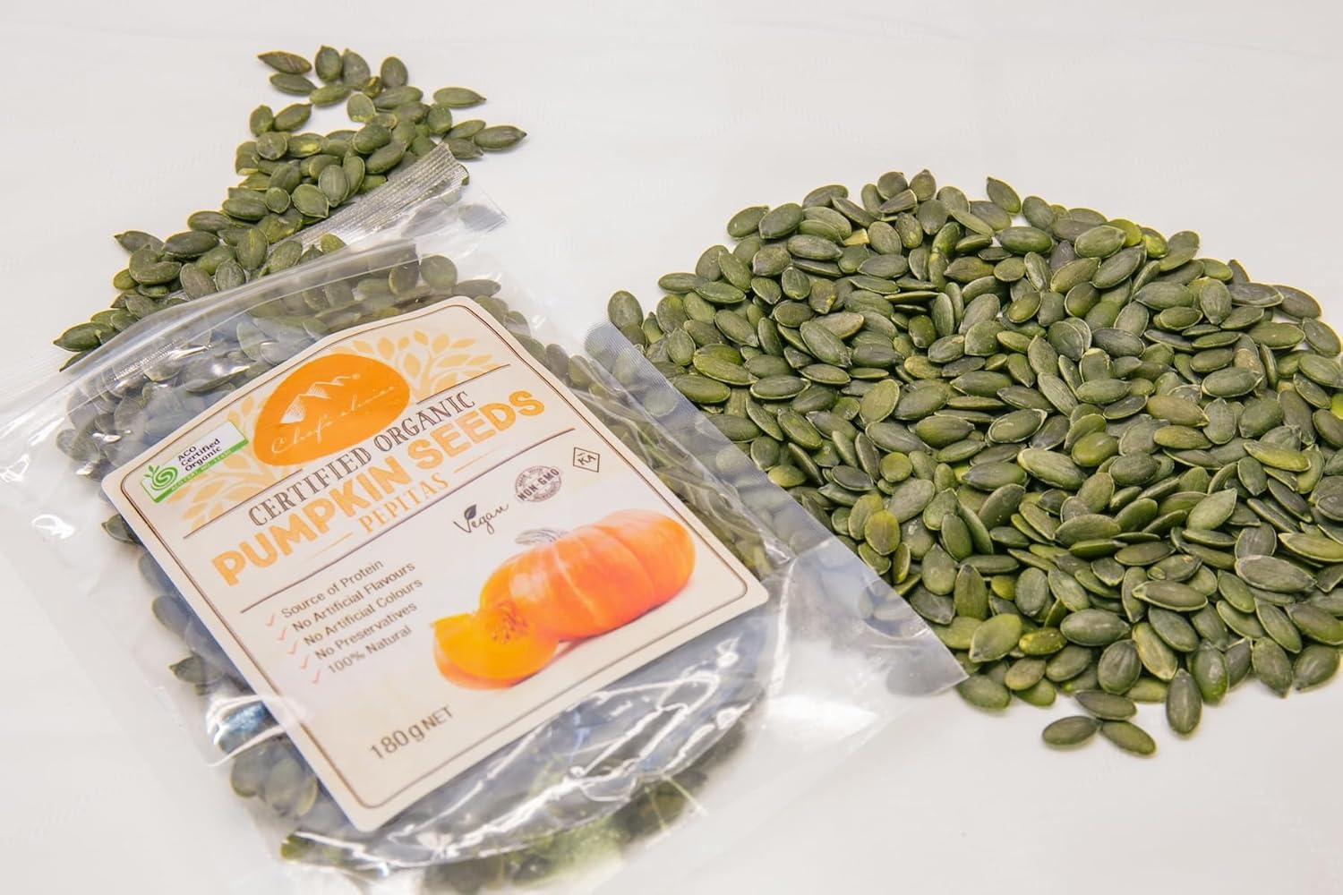 Chef'S Choice Organic Pumpkin Seed Kernals (Pepitas) 180 G image number 6