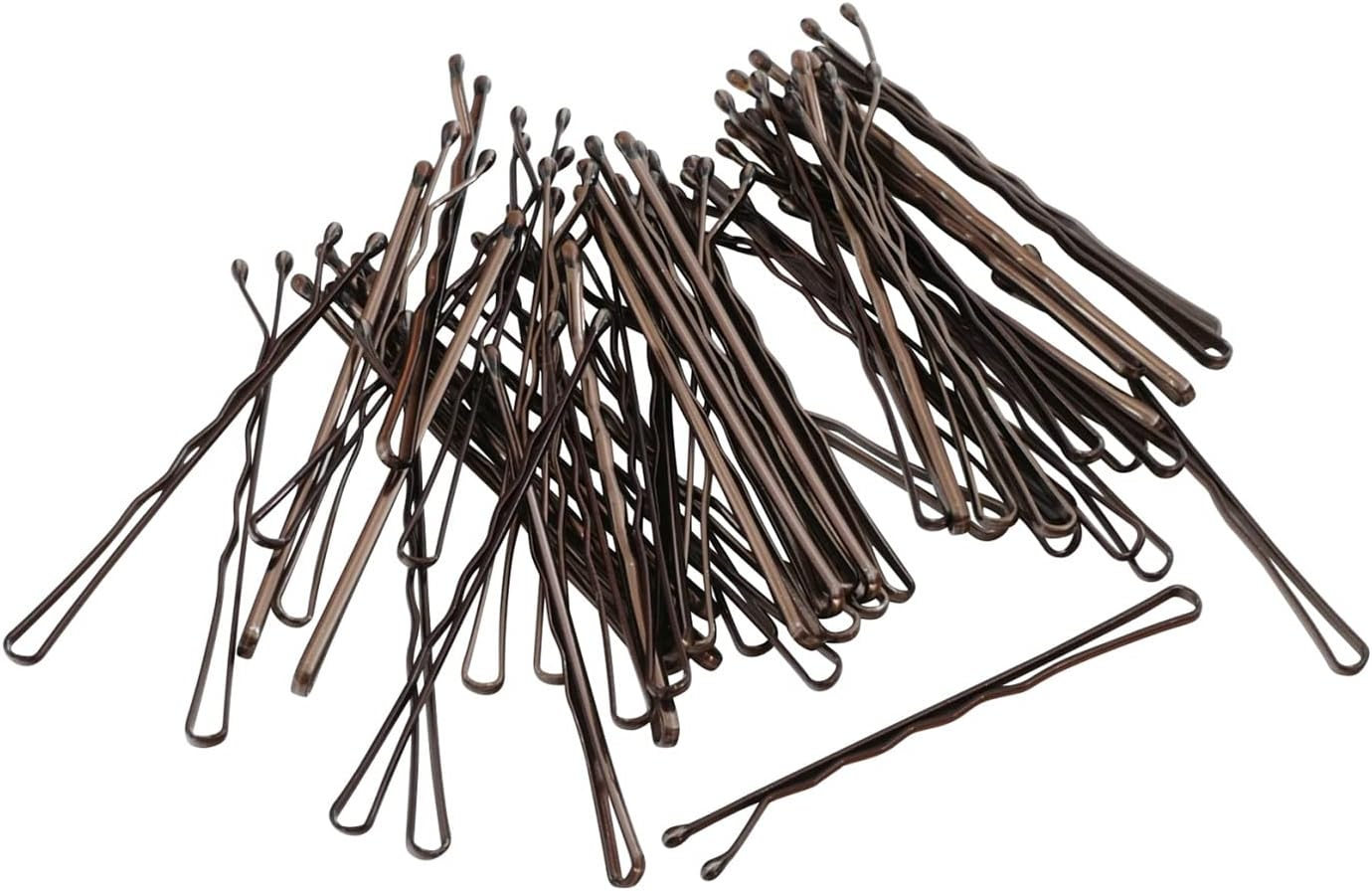 Haarallerliebst Hair Clips (50 Pieces | Dark Brown Shiny | 5 Cm) with Box for Storage (Box Colour: White) image number 3