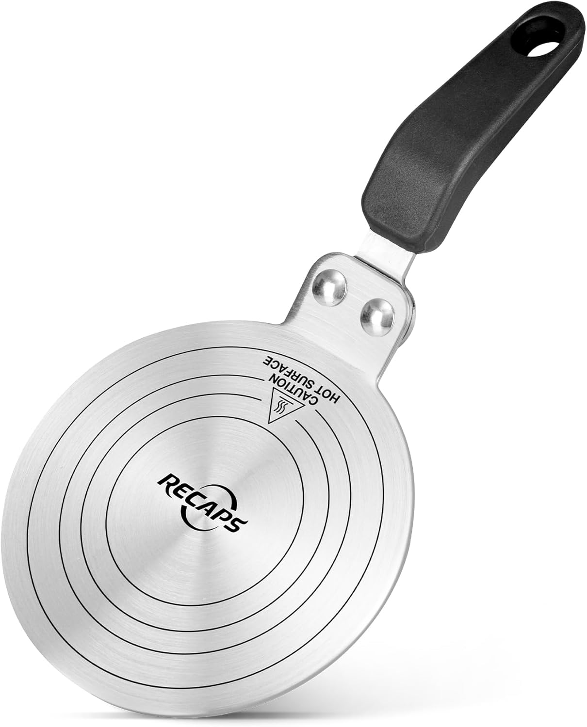 RECAPS 5.12 Inch Stainless Steel Induction Adapter Plate for Electric Gas Glass Cooktop, Induction Heater Diffuser for Moka Pot, Glass Bowls, Sauce Pan image number 1