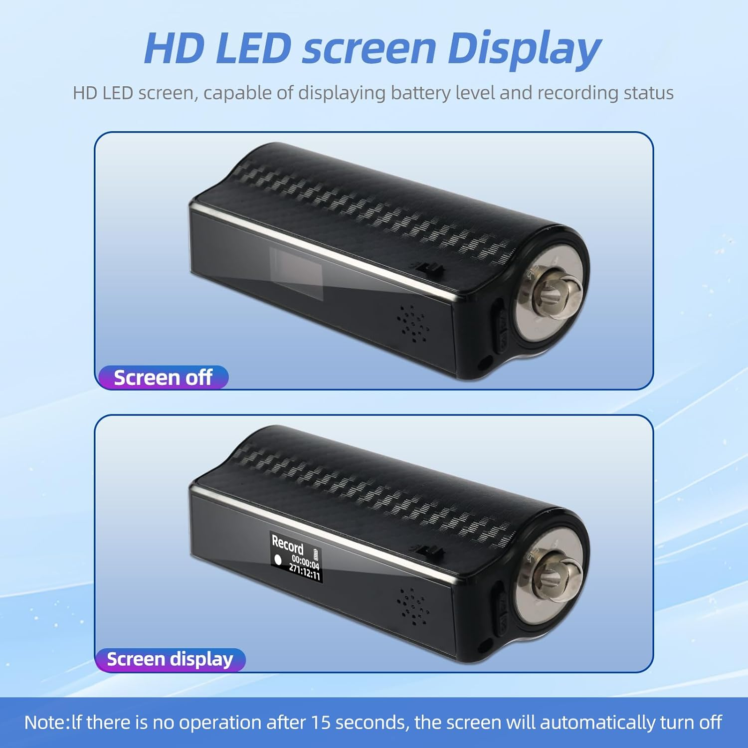 128GB Magnetic Digital Voice Recorder with LED Display, 25Days Continuous Recording Device with AI Triple Noise Reduction, Voice Activated Audio Recorder with Playback for Meetings/Lectures/Interviews image number 5