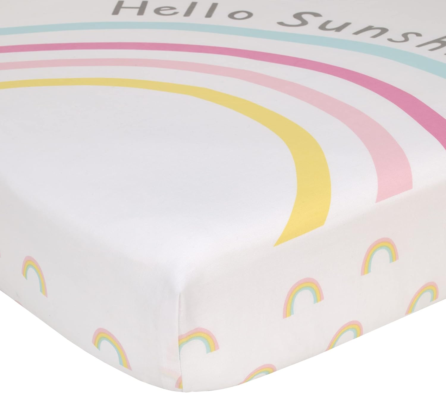 Nojo Lightning Bolt Black and White Nursery Fitted Crib Sheet