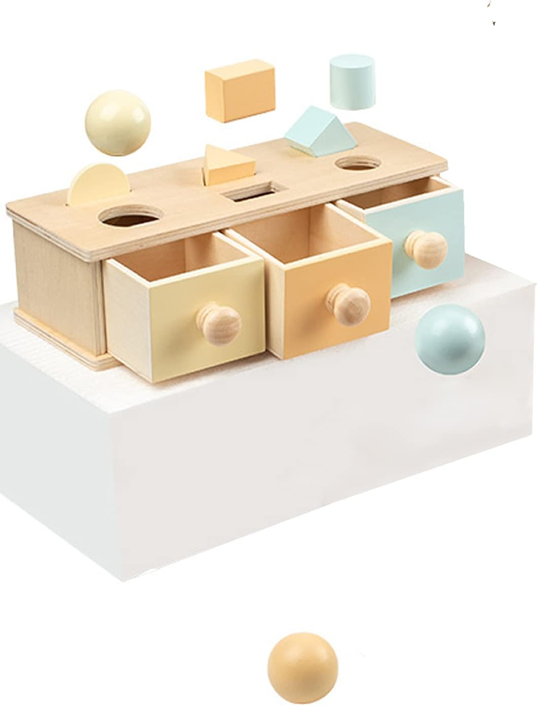 Montessori Permanent Box, 3-In-1 Montessori Toys Coin Box, Montessori Toys 6-12 Months (A) image number 3