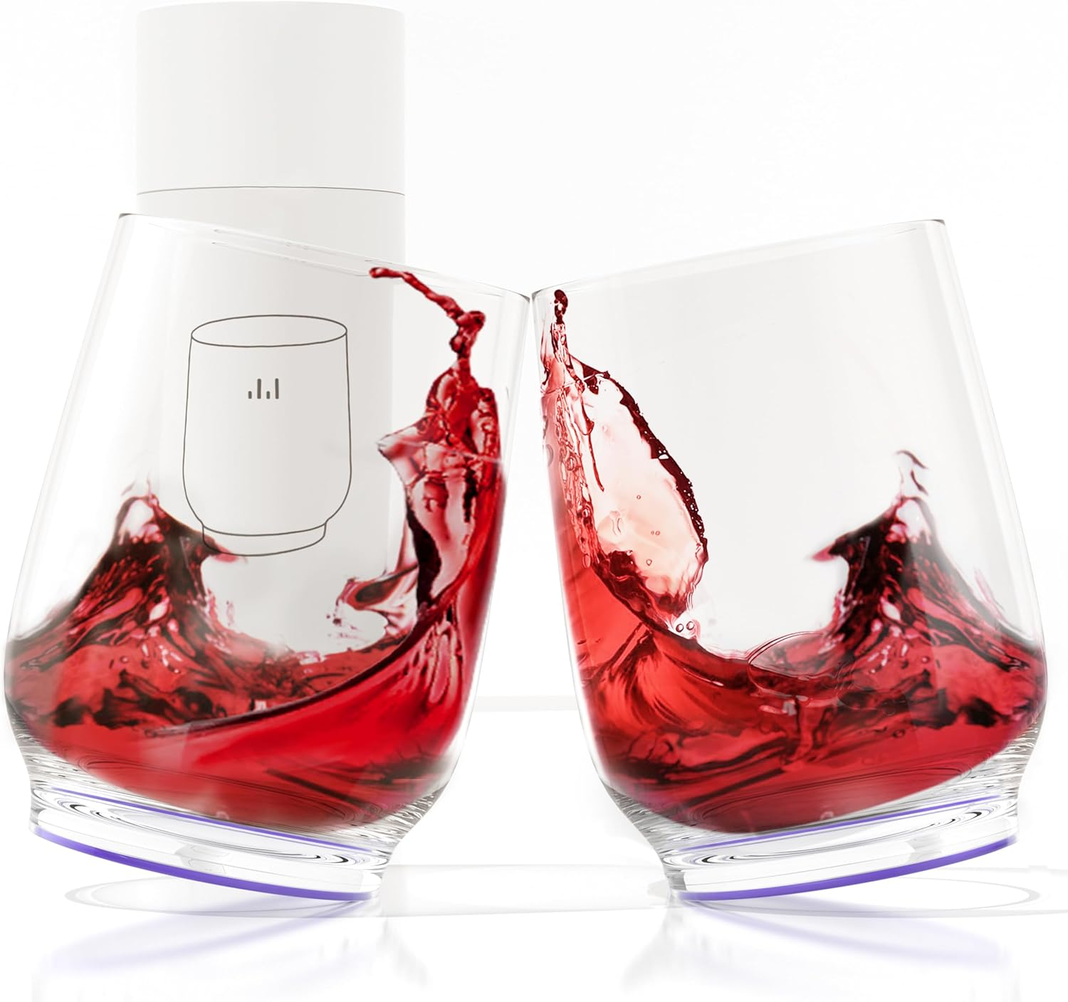 Live Levore Unbreakable Tritan Plastic Wine Glasses (Set of 2), 15Oz Shatterproof Stemless Wine Tumblers for Red & White Wine, Cocktails, Juice, Ideal for Gifts, Beach, Parties, and Home Use (Purple) image number 5