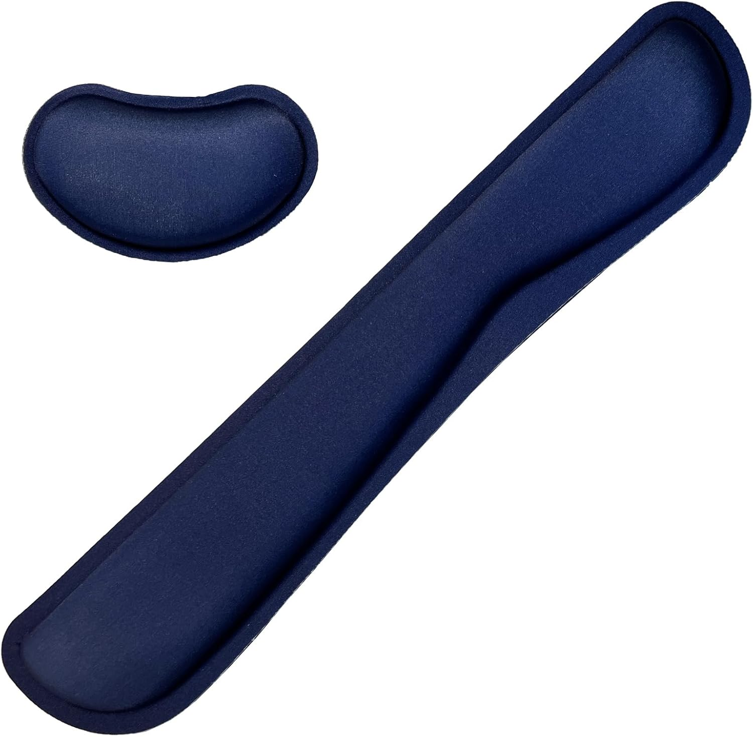 Keyboard Wrist Rest Mouse Wrist Support Set, Memory Foam Wrist Rest Pad for Computer Laptop Keyboard Mouse, Ergonomic Wrist Cushion Support for Typing Pain Relief, Gaming Home Office, Navy Blue - Black image number 5
