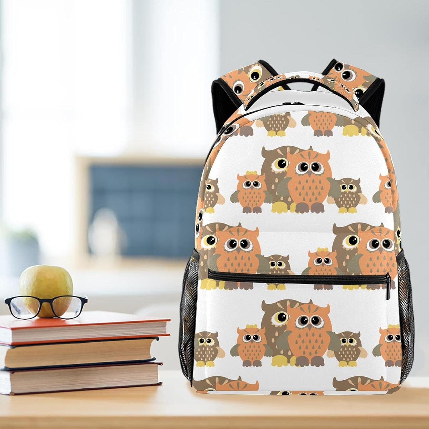 Nice Colorful Owl Bird Backpack Students Shoulder Bags Travel Bag College School Tote Backpacks image number 2