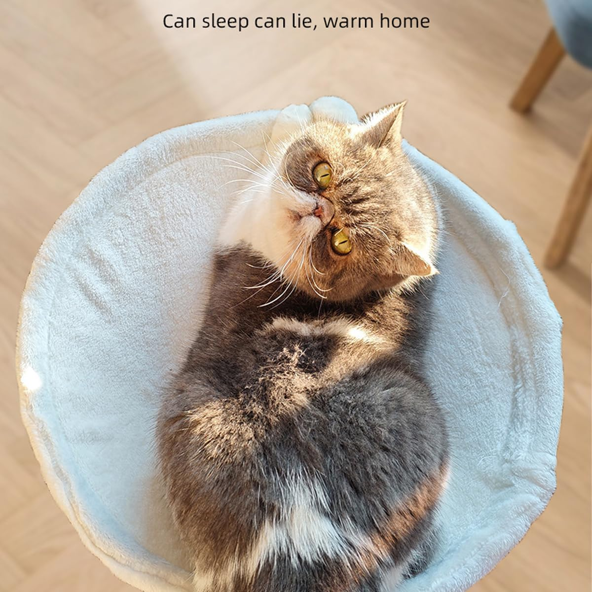 AIMALL Adjustable Desk Cat Hammock, Ergonomic Space-Saving Cat Bed with Comfortable Soft Material for Kittens & Small Pets - Rotating, Easy to Install, Space-Efficient Pet Supplies image number 4