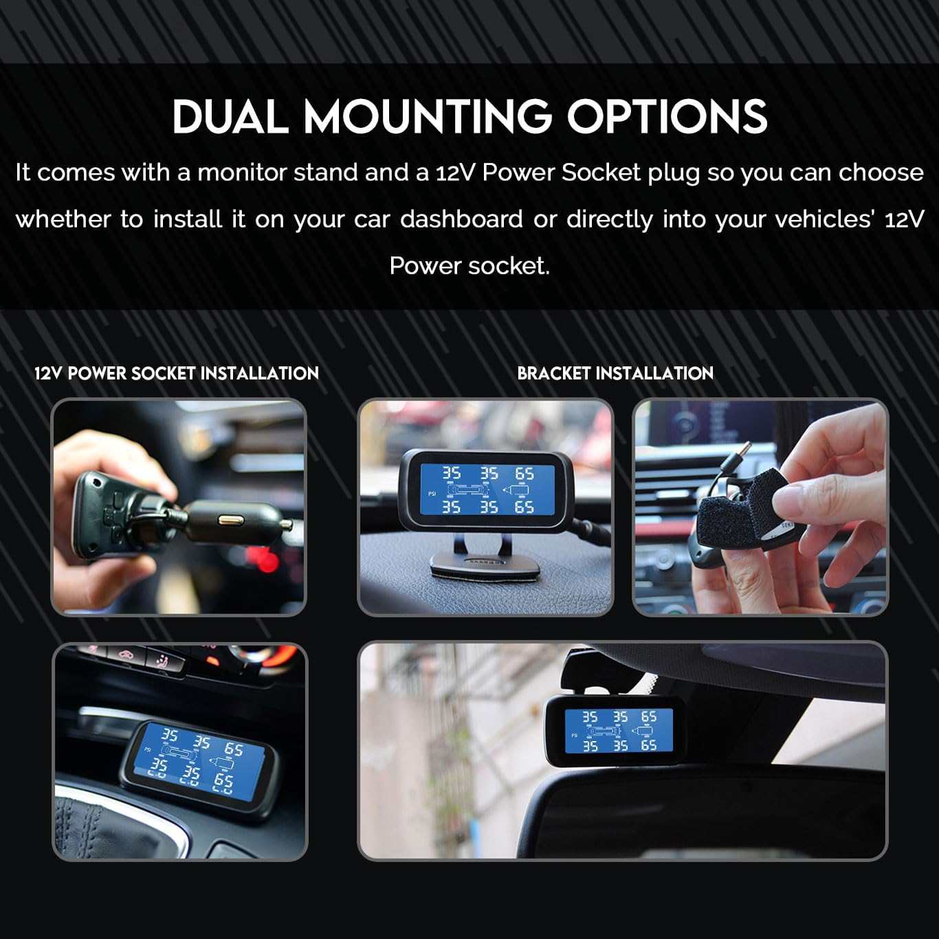 Elinz Tyre Pressure Monitoring System with 6 External Waterproof Sensors Trailer Caravan TPMS, Easy to Install, 5 Alarm Modes image number 4