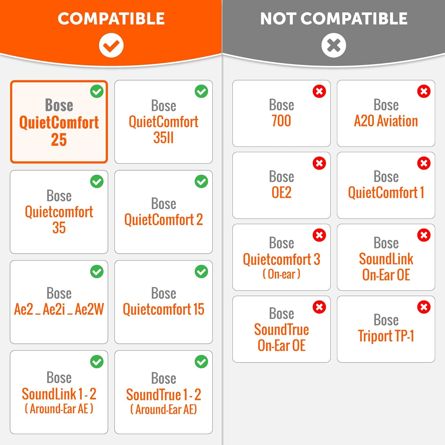 WC Wicked Cushions Premium Replacement Ear Pads for Bose Headphones - Compatible with QC15 / QC25 / QC35 & 35 Ii / QC2 / AE2 / Ae2I / AE2W / Soundlink - Softer Leather, Luxury Memory Foam | Black - Brown image number 4