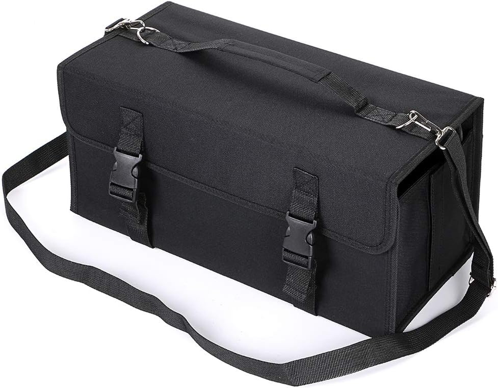 New 171 Slots Marker Case Lipstick Organizer-Canvas Markers Holder for for Primascolor Markers and Copic Sketch Markers Black