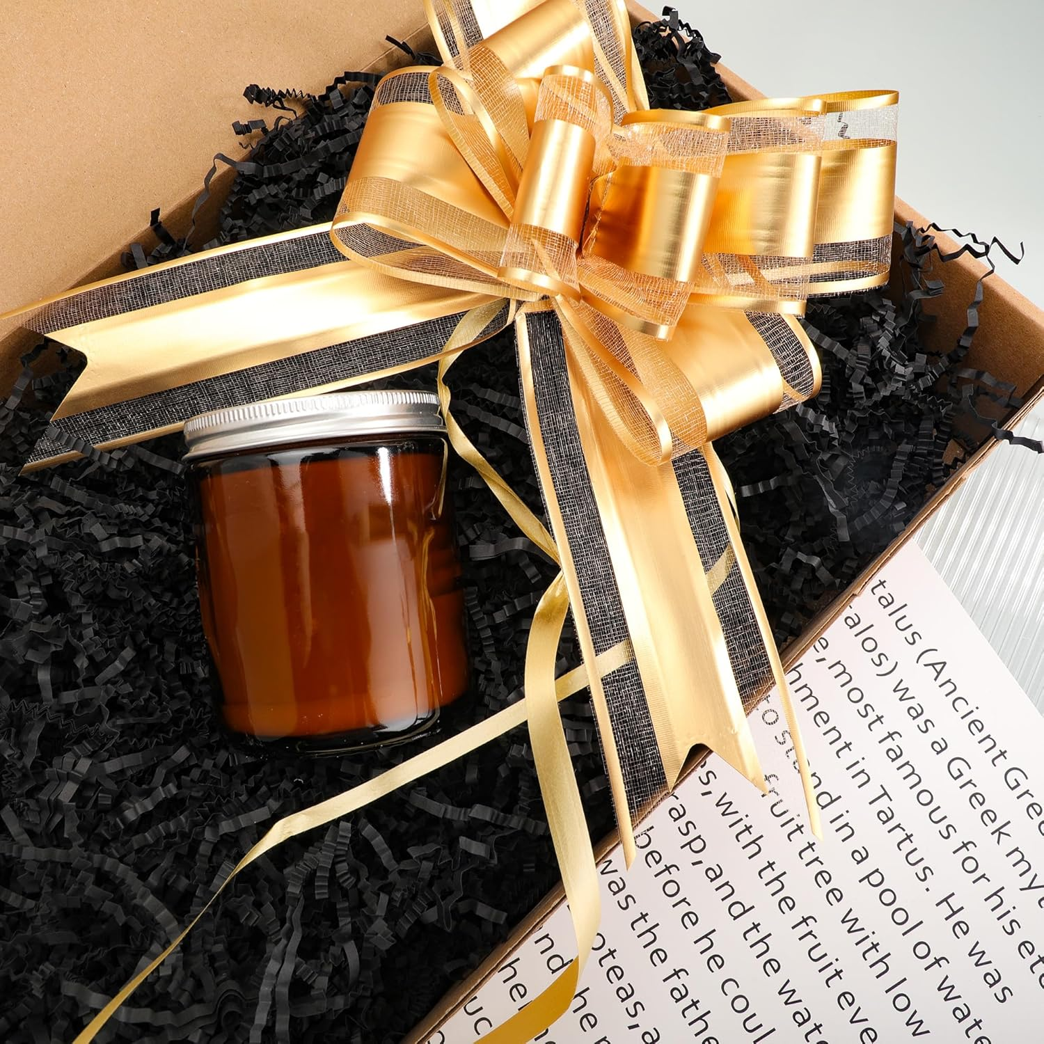 Crinkle Cut Paper Shred Filler (0.5 LB) for Gift Wrapping & Basket Filling - Black image number 3