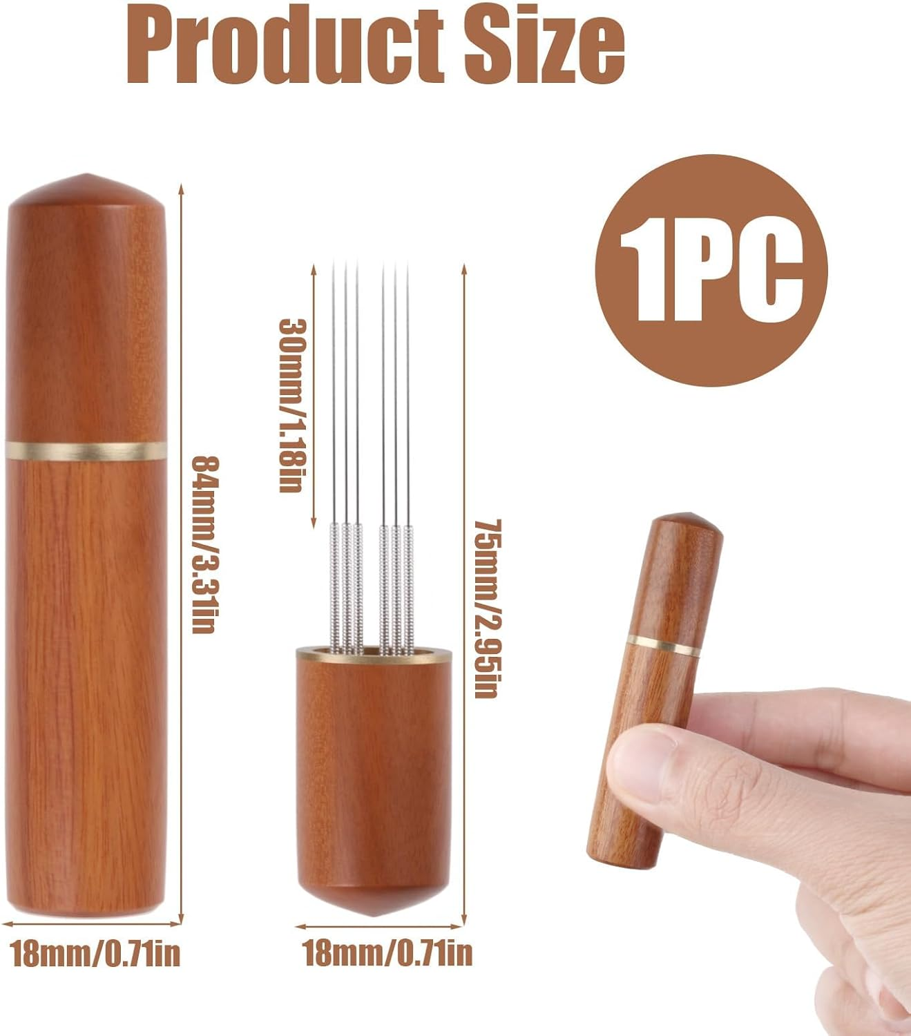 Upgraded 6-Needle WDT Tool, 0.4Mm Coffee Stirrer & Distributor with Stand, Barista-Grade Espresso Accessory for Even Extraction, Essential Coffee Machine Accessory for Barista, Cafes, Gift image number 6