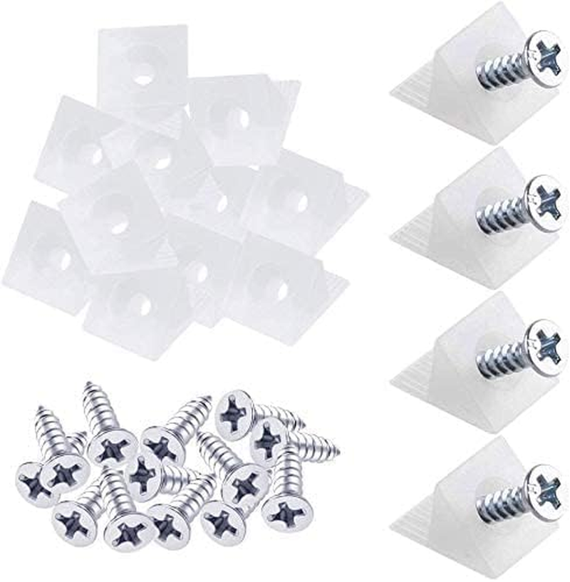 50Pcs Drawer Repair Kit, Drawer Supports Drawer Bottom Sagging Repair Fix Mending Wedges, Drawer Repair Kit with Screws Furniture Chest Drawer Bottom Repair Fixing Mending Wedges Drawer image number 3