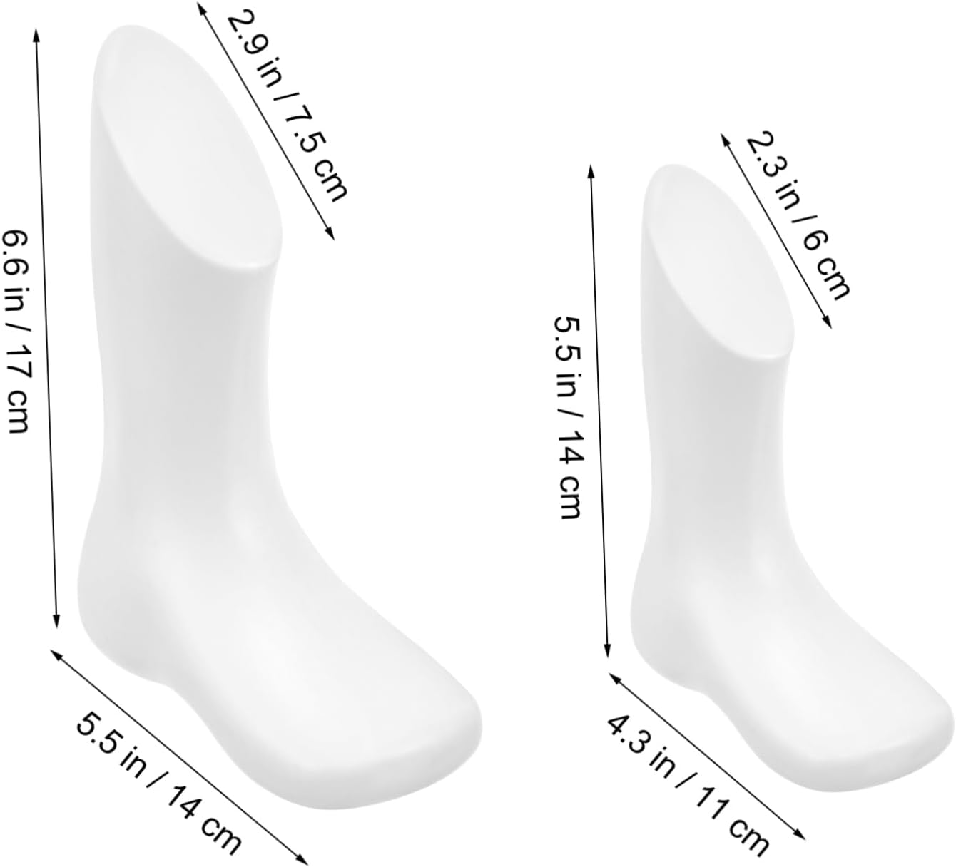 Luxshiny 4Pcs Foot Mold Plastic Small Foot Mannequin Displaying for Shoe Store Retail Accessory image number 1