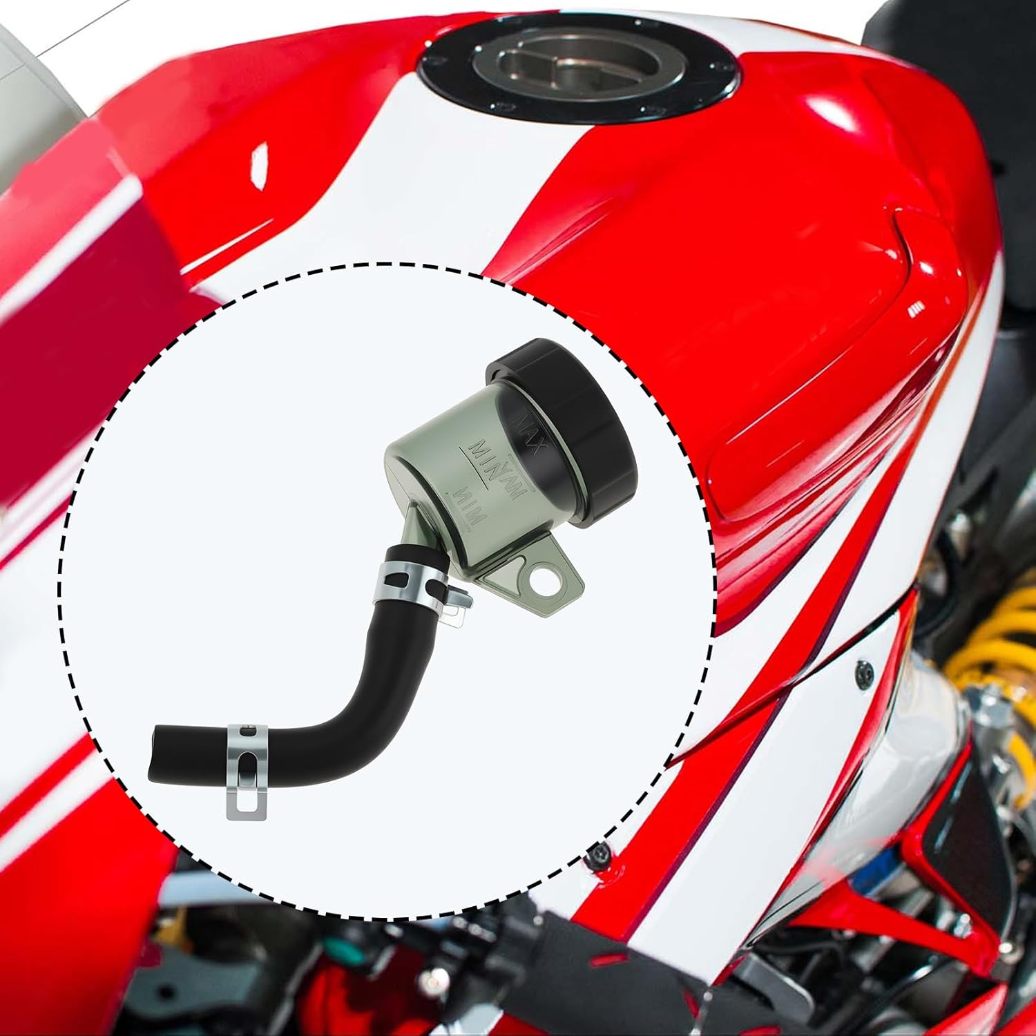 Motorcycle Rear Brake Fluid Cup Compatible with Ducati Motorcycle Master Cylinder Oil Storage Measurement