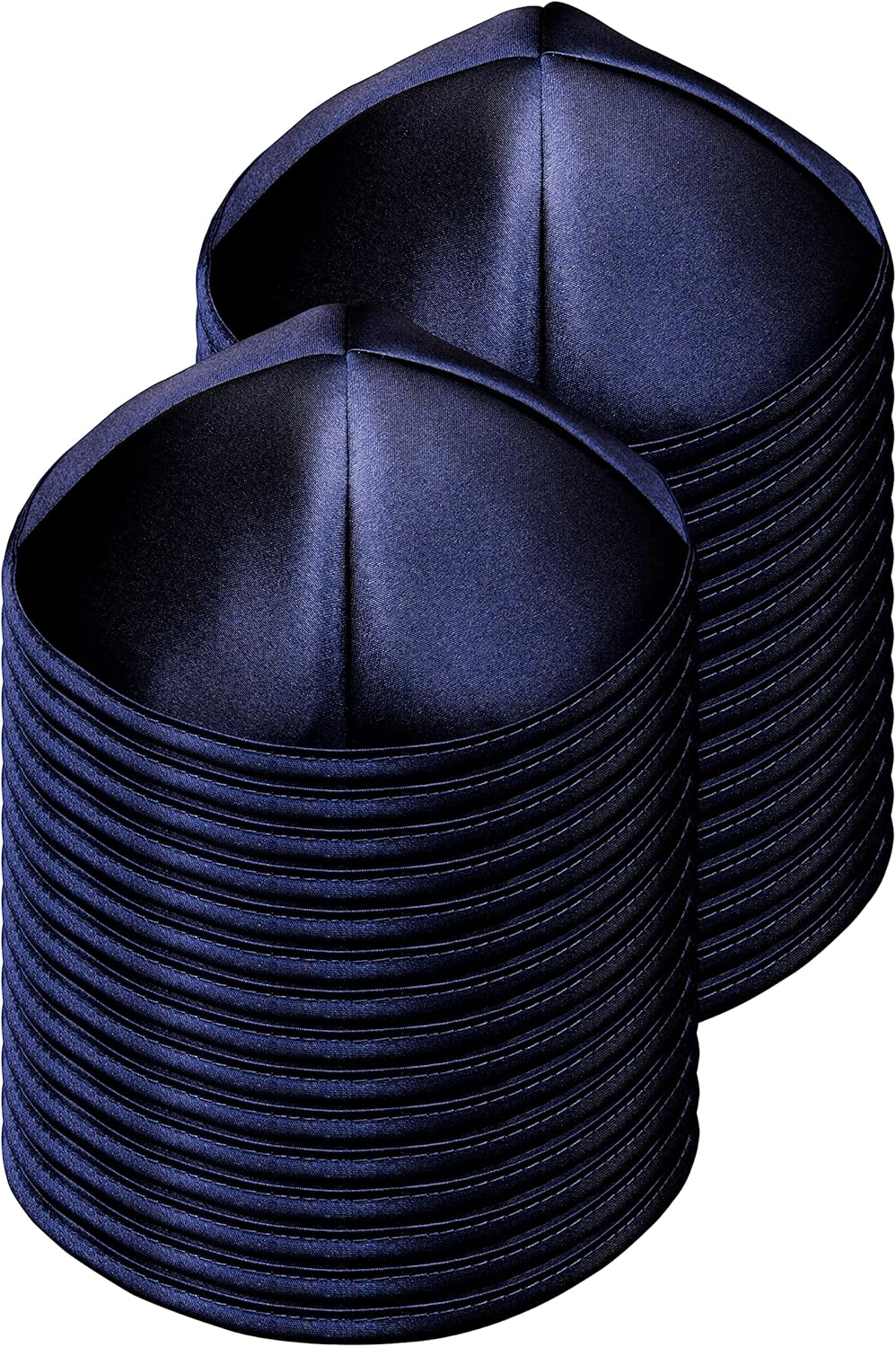 Holyudaica Pack of 5-Pcs Hq 20Cm Satin/Velvet Kippah with Silver/Gold String+Star of David for Men & Boys, Israel Kippot Bulk