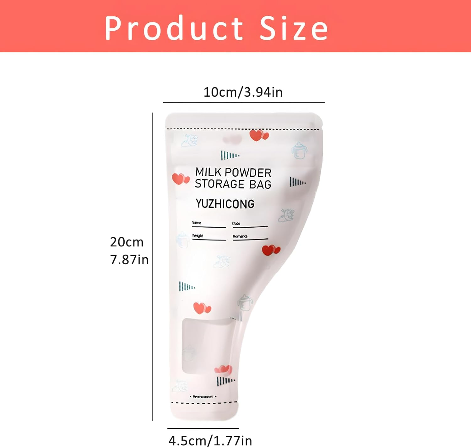 TOTCOZY Baby Formula Storage Bags, 30 Pack Portable Milk Powder Dispensers, Bpa-Free Baby Formula Disposable Bags, Idea for Travel or On-The-Go image number 4