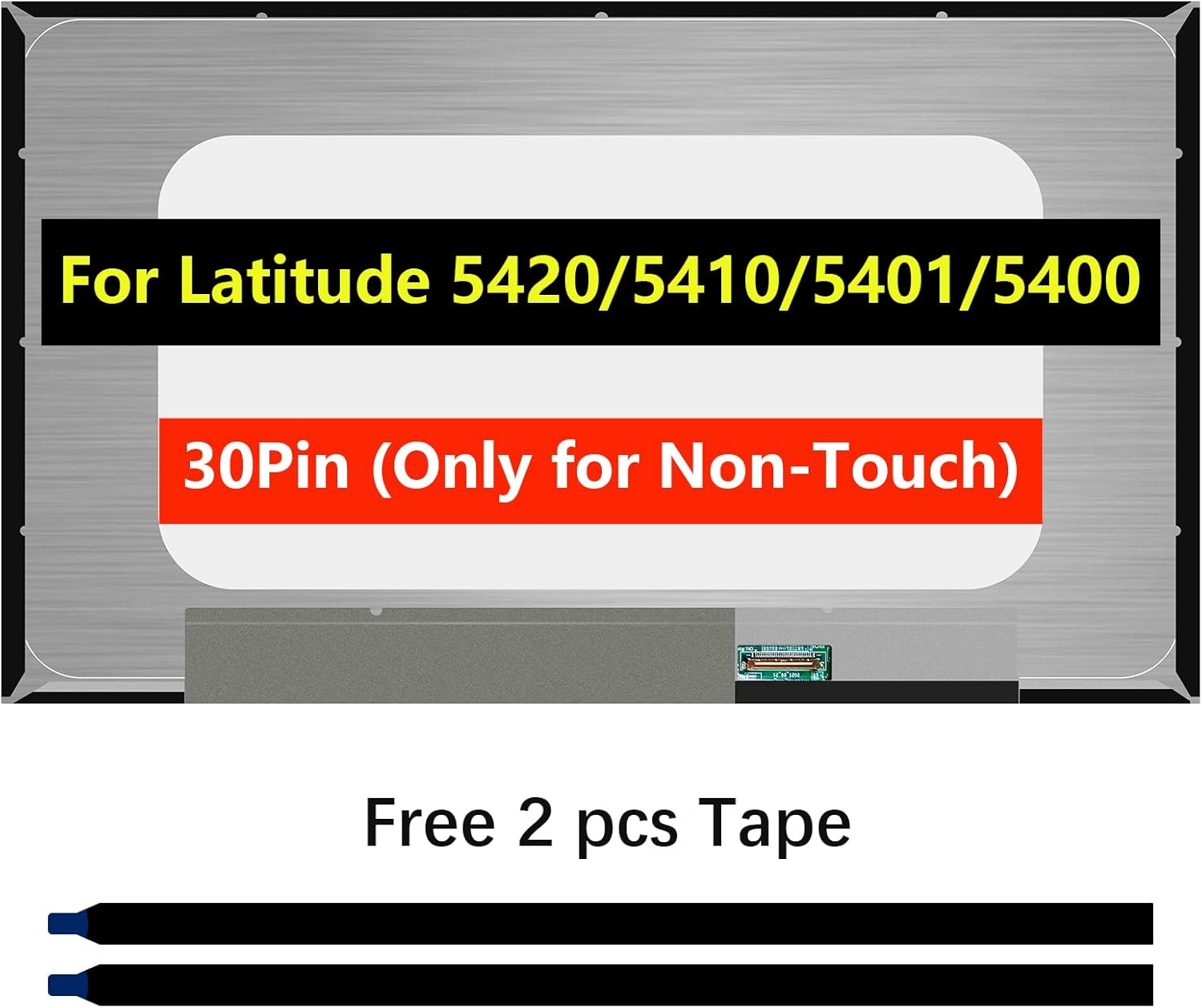 Tftcenter Screen Replacement 14.0 Inch for Dell Latitude 5420 5410 5401 5400 LCD Screen FHD 1920X1080 30Pin Laptop Display Panel (For Non-Touch) image number 2