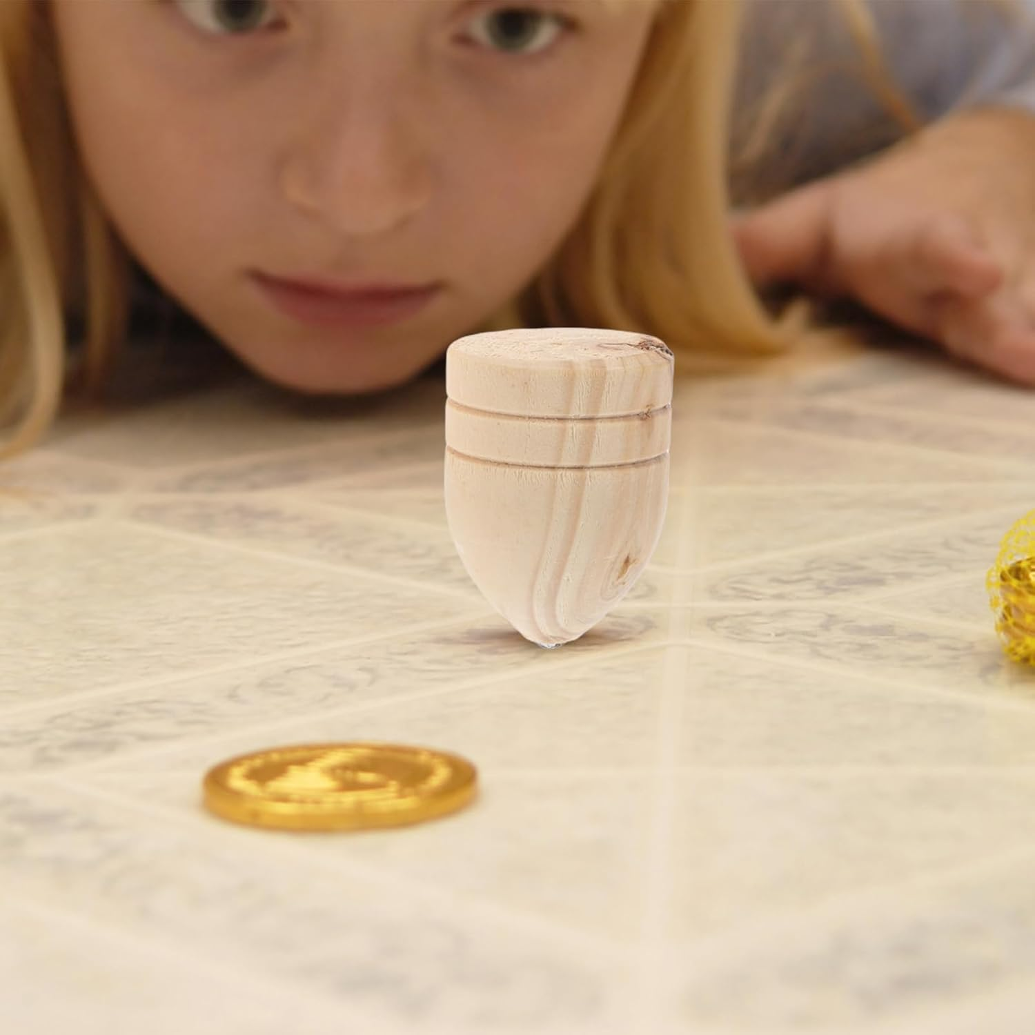 Ibasenice 1 Set Wooden Spinning Tops with Vintage Wooden for Kids Adults Classic Outdoor Spinning Games image number 6