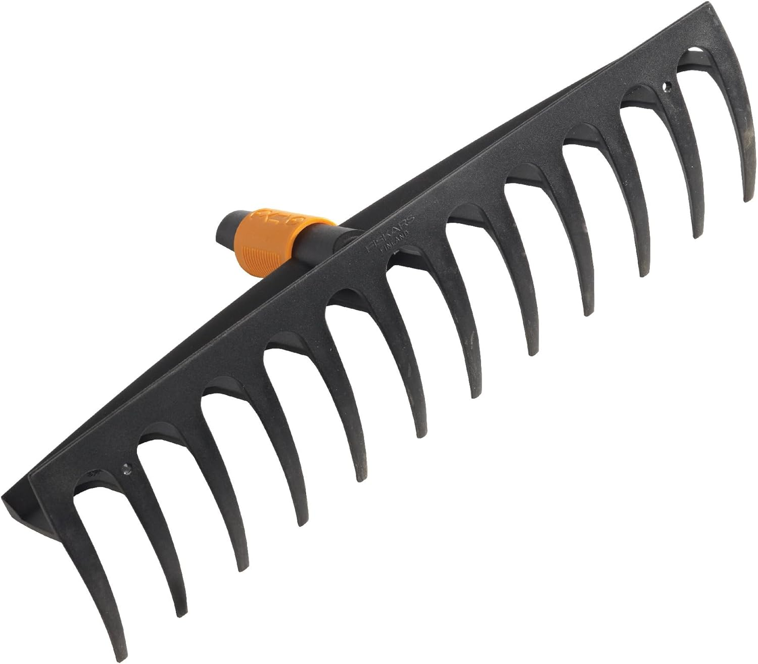Fiskars Rake with 12 Prongs, Tool Head, Width: 41 Cm, Glass Fibre Reinforced Plastic Prongs, Black/Orange, Quikfit, 1000643 image number 4
