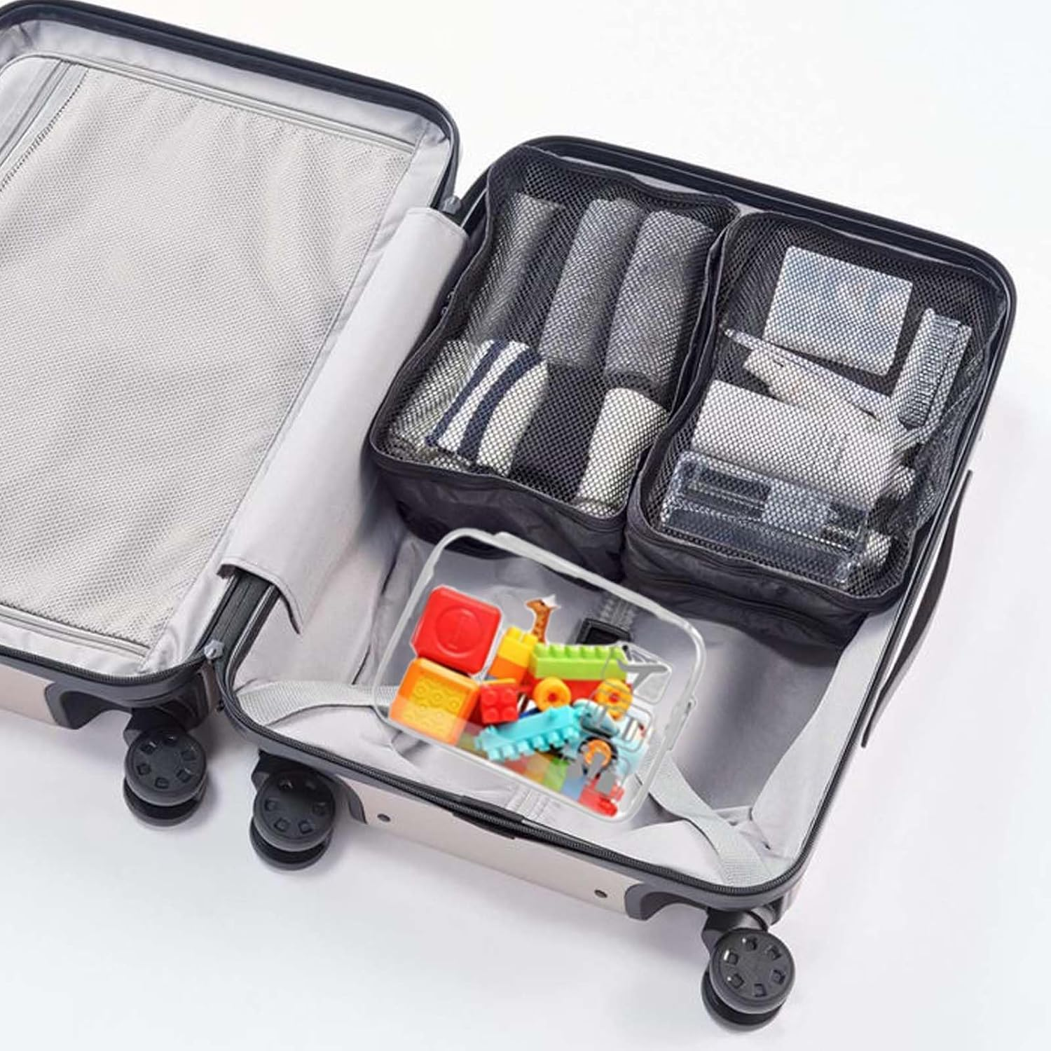 ZPLASK 2 Pcs Airport Security Liquids Bags, Clear Travel Toiletries Bag, Clear Toiletry Bag Carry on Liquid Bag Clear Shower Bag for Travel Accessories Wash Bag for Travelling and Holiday, image number 5