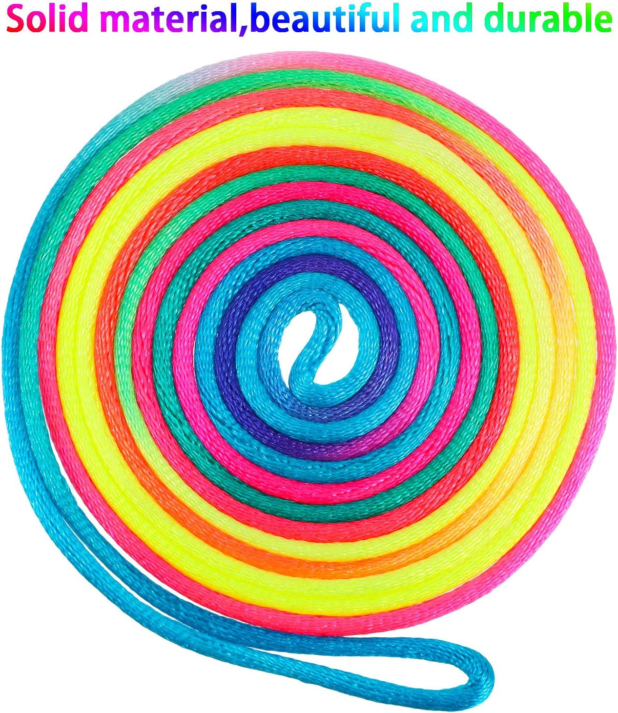 Meekoo 6 Pieces Cats Cradle String Hand Game Finger Toy Supplies, 165 Cm Length, Rainbow Color image number 1