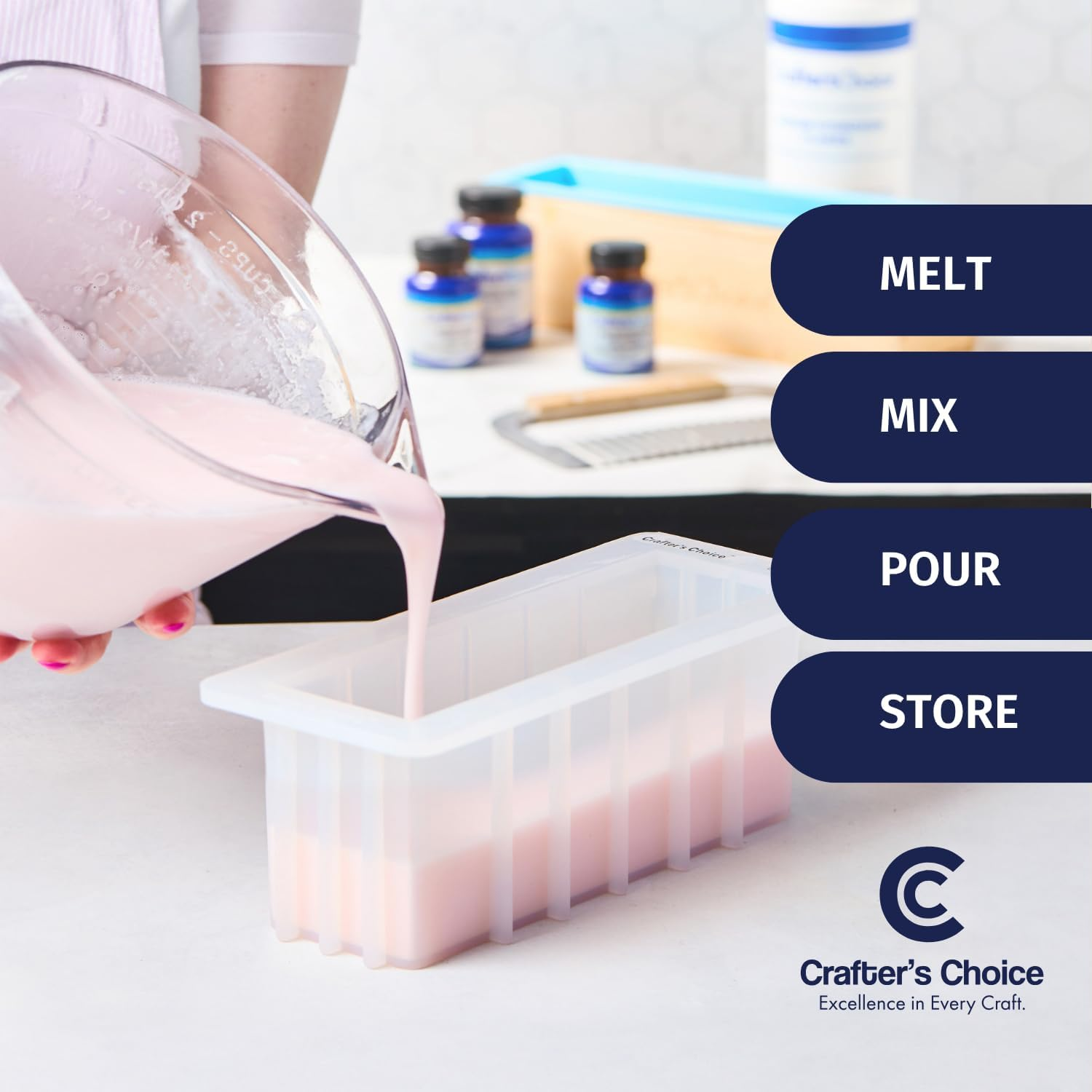 Detergent Free Clear Low Sweat Melt & Pour Soap Base - Crafters Choice MP Soap Base image number 1