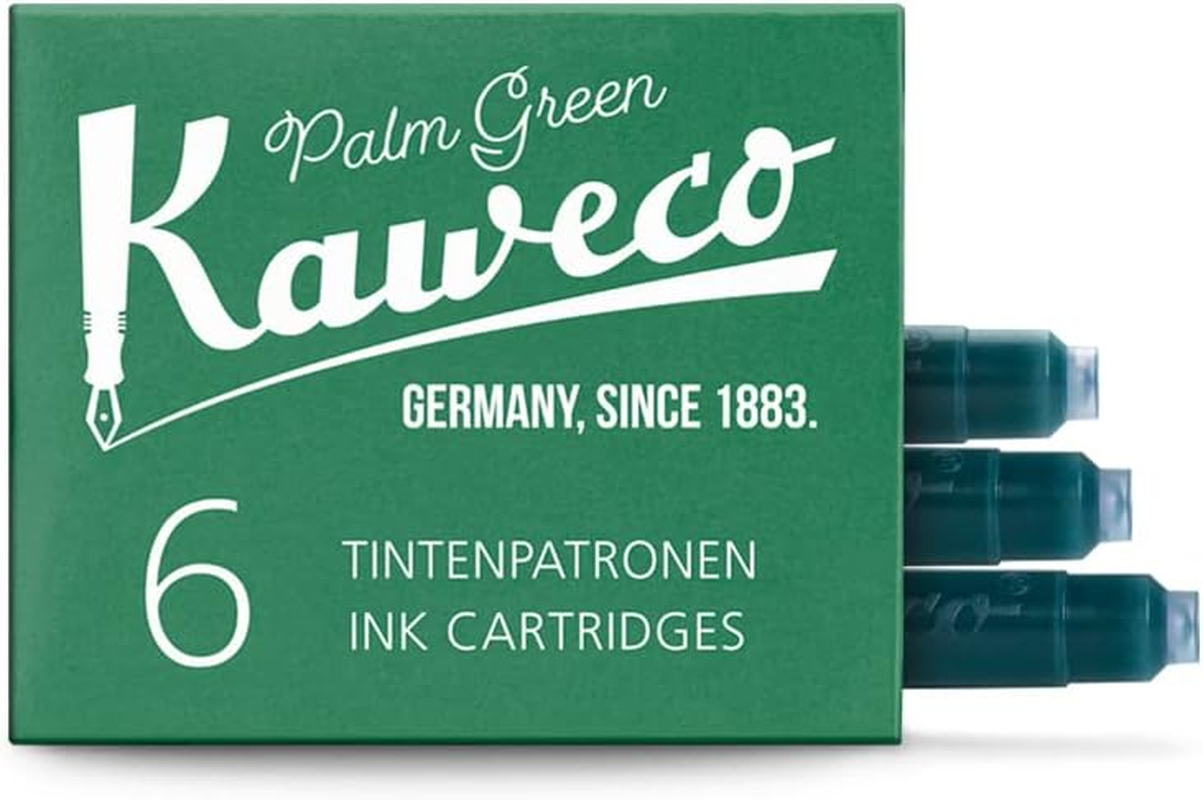 Kaweco Fountain Pen Ink Cartridges 1 Ml, Palm Green (Pack of 6) image number 1