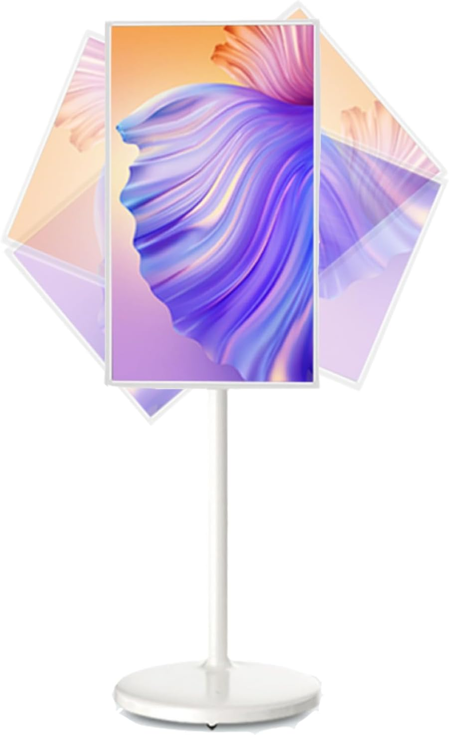 Portable TV on Wheels,Rotating Touchscreen Monitor,Tablet Screen with Base,Standbyme Rolling TV 128G/White image number 3