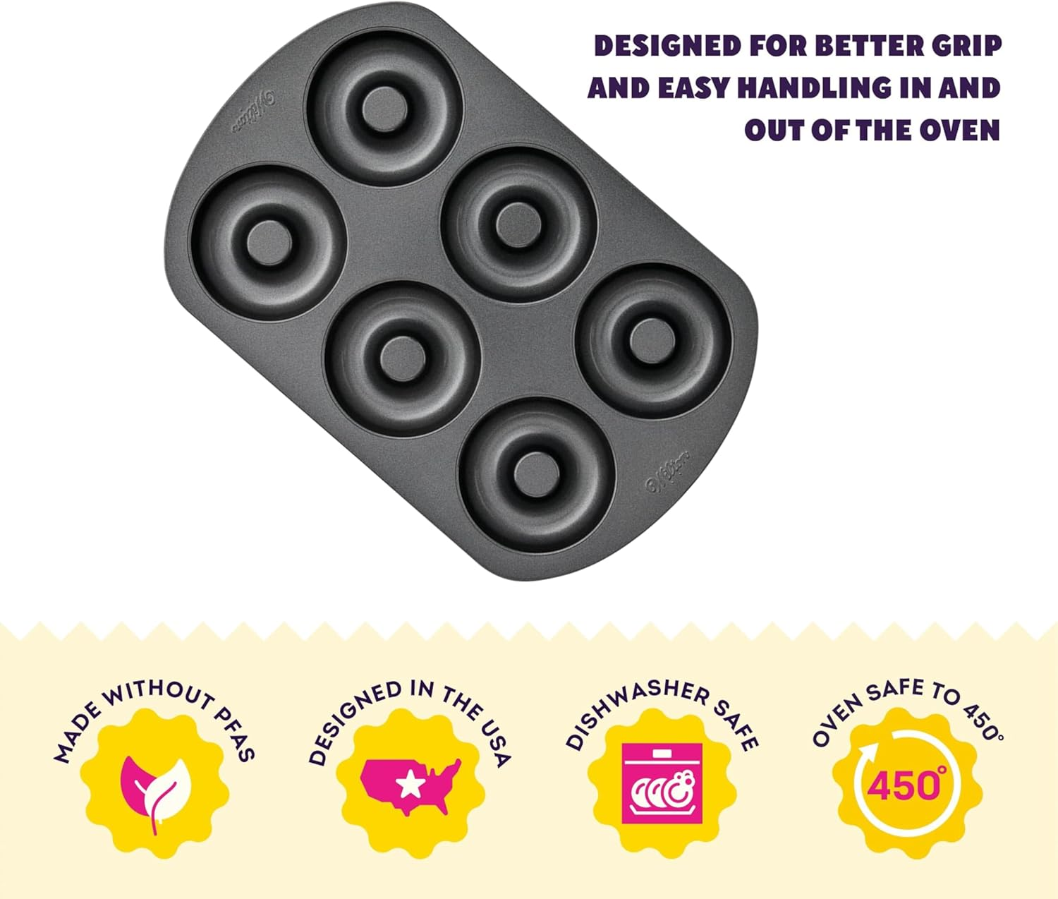 Wilton 2105-1620 6 Cavity Nonstick Donut Pans (2 Pack) image number 6