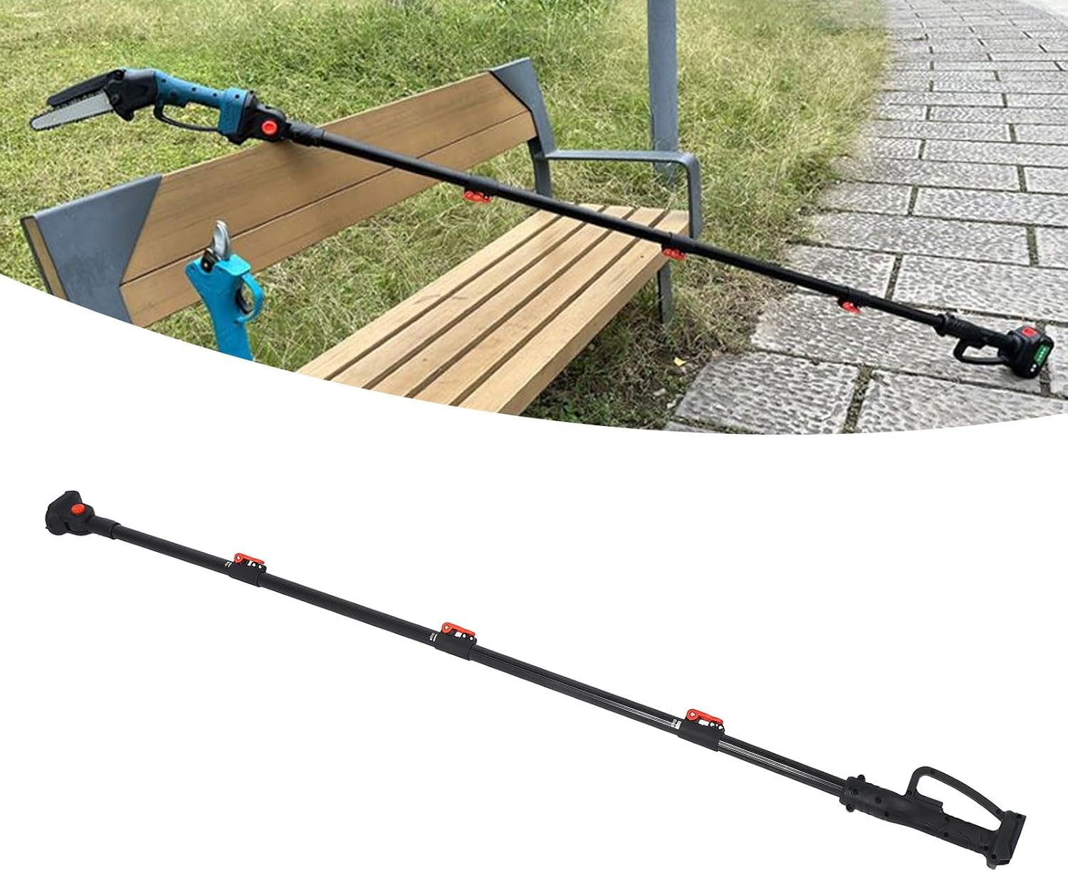 Telescopic Pole for BL1820 BL1830 BL1840 for Cordless Pole Saw Extension Pole Cordless Pruning Shears Chainsaw High Branch Trimmer image number 3