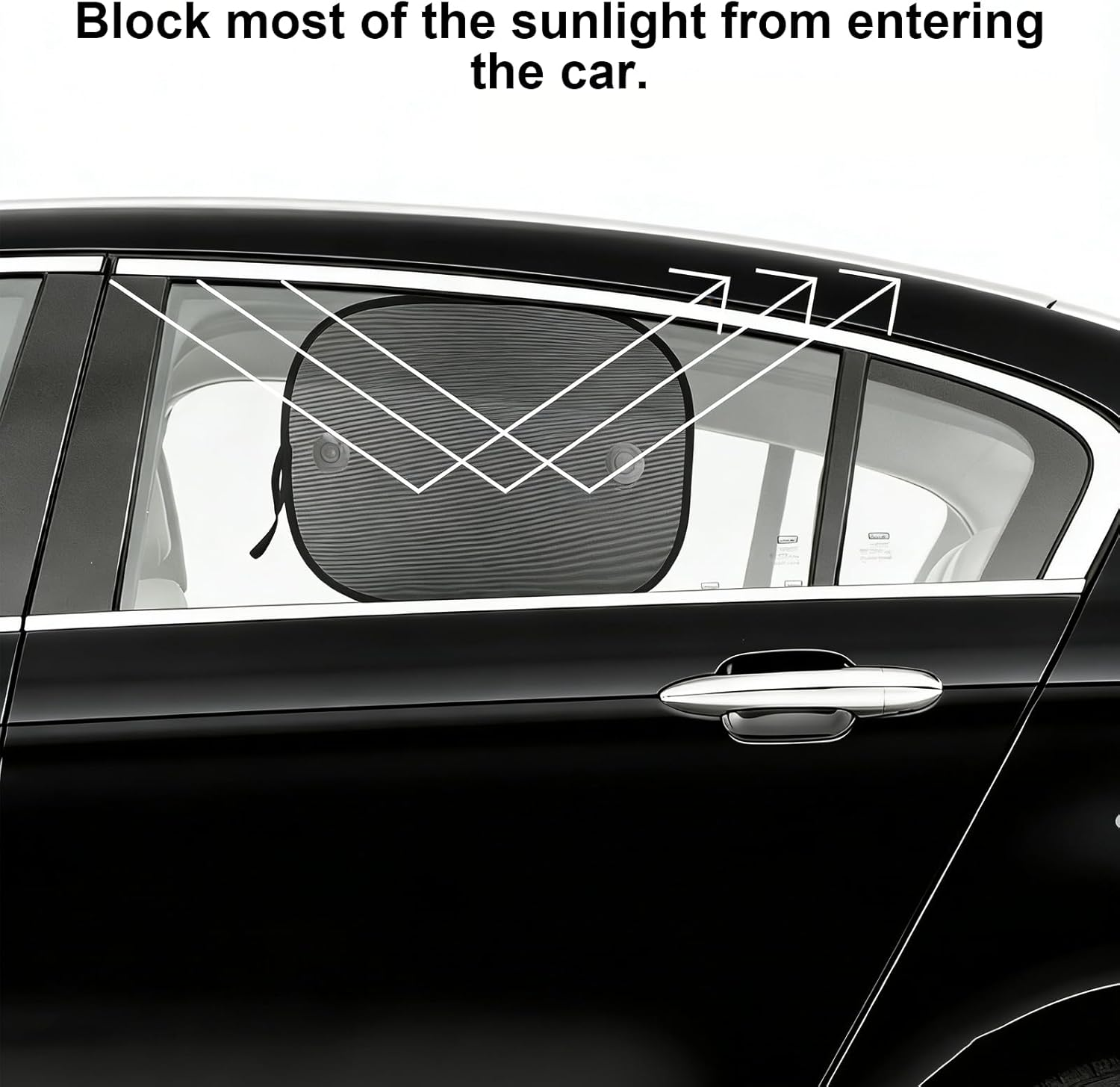 2PCS Car Window Shades for Baby, Car Sun Shade for Baby, Breathable Car Window Shade Screen, Sun Shades for Car Windows UV Protection for Kids and Infants image number 3