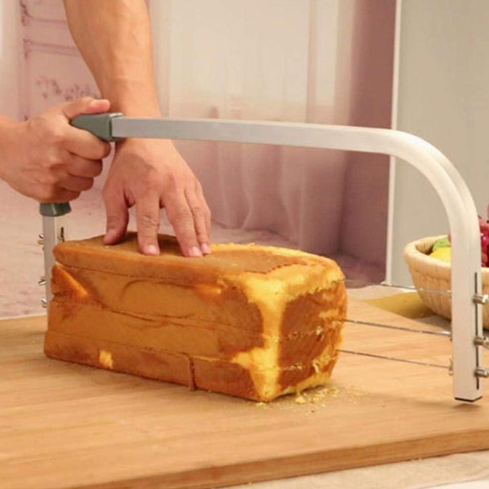 Cake Cutter Leveler, Adjustable Wire Cake Cutter Leveler Stainless Steel Baking Tools 20.5*8.7*1.2Inch image number 5
