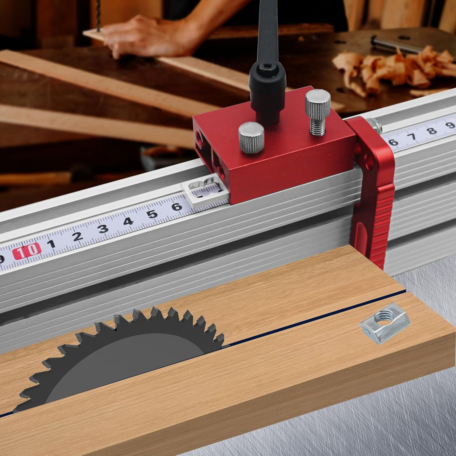 Aluminum Alloy Fence Flip Stop, for Woodworking with T-Track, Type 75, Tool for Various Applications image number 2