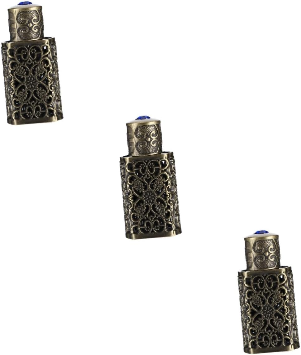 3Pcs Metal Essential Oil Perfume Bottle Spray Bottle for Aromatherapy Travel Leakproof image number 5