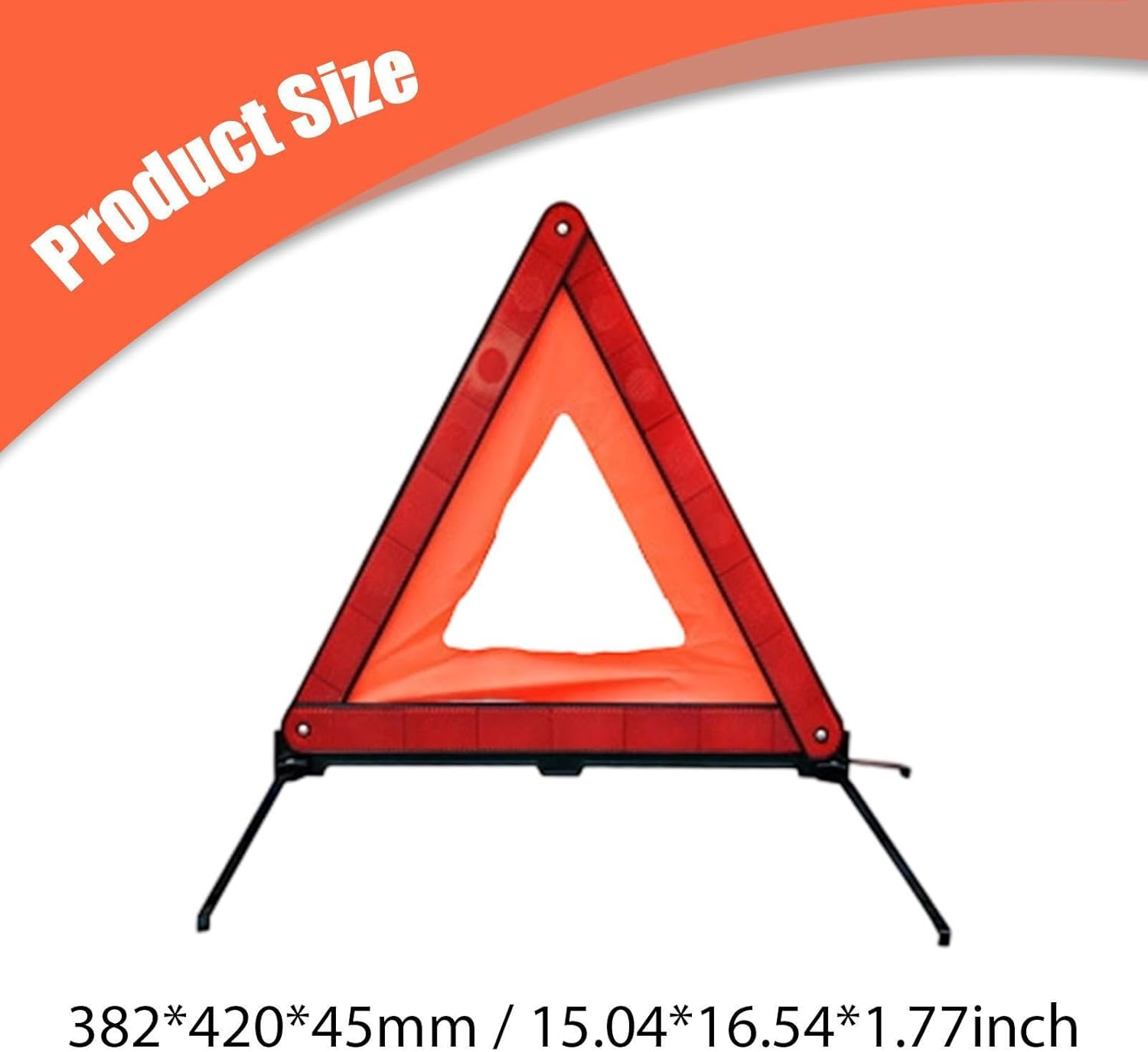 Folding Emergency Warning Triangle Tripod Multifunctional Compact for Quick Deployment with Storage Box Hazard image number 6