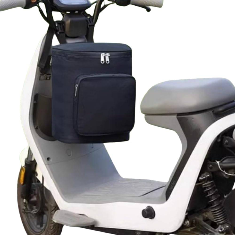 Handlebar Bag,Waterproof Bike Frame Bag,Bike Front Insulated/Cooler Bag,Bicycle Phone Holder Bag with Transparent Pouch for Phone,Bike Pouch Accessories for Outdoor Cycling Hiking Travel (Black)