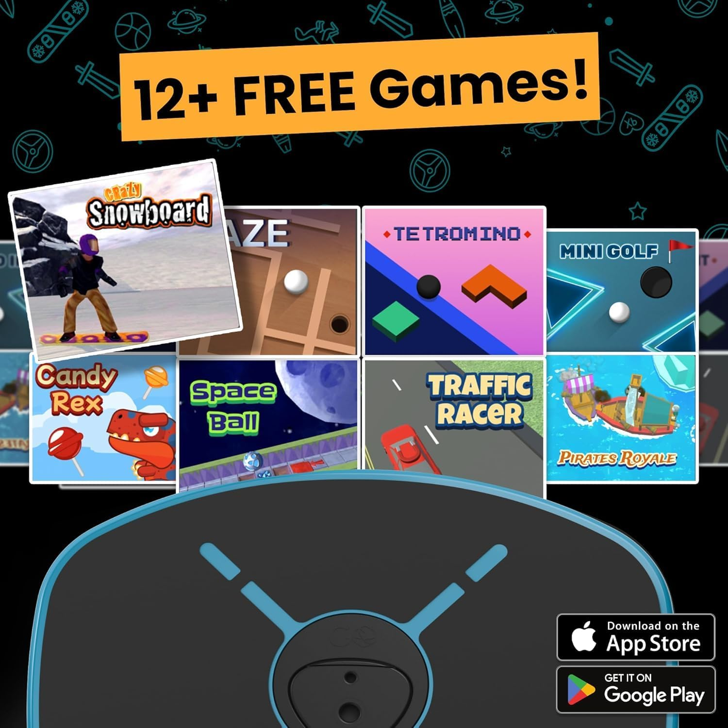 Gobalance Board - App-Enabled Balance Board. Smart Bluetooth Sensor, 12 FREE Interactive Games - Fun, Balance Training and Home Gym Workout! Boost Coordination & Strength for Teens and Adults image number 5